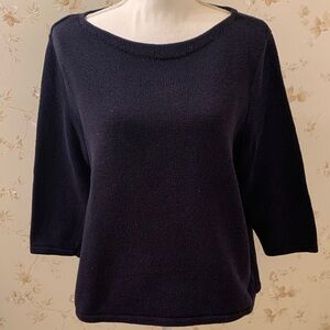 Ralph Lauren Navy Blue Boat Neck Sweater